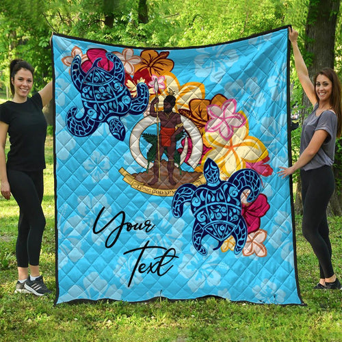 Vanuatu Custom Personalised Premium Quilt - Tropical Style