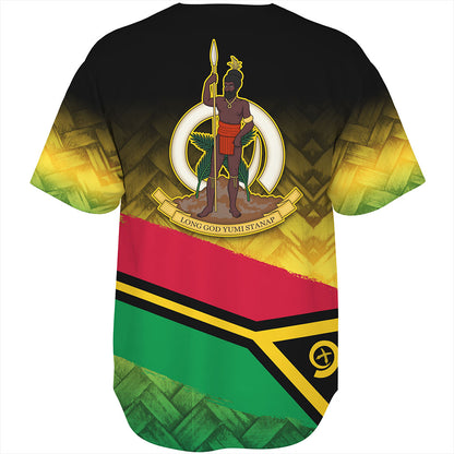 Vanuatu Baseball Shirt Flag Lauhala Style