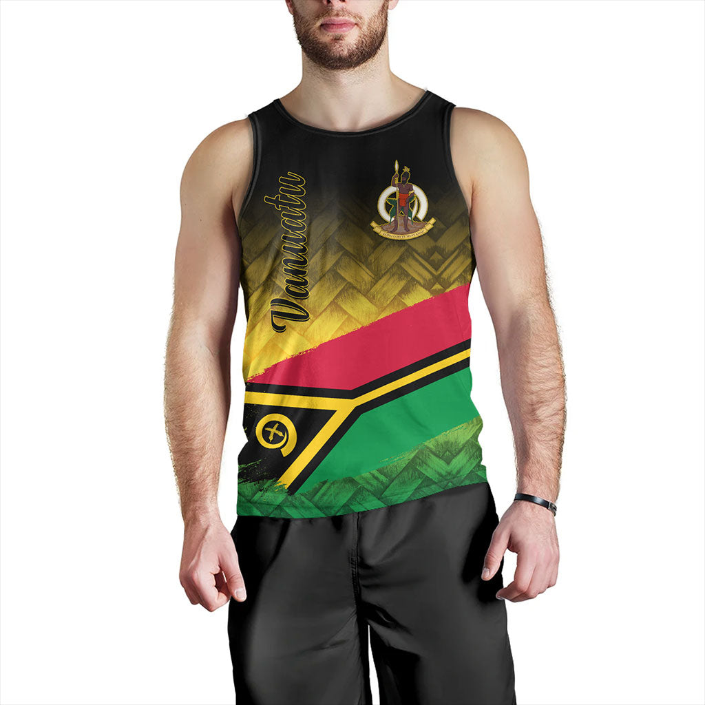 Vanuatu Tank Top Flag Lauhala Style