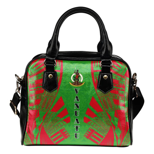 Vanuatu Shoulder Handbag - Polynesian Tattoo Flag
