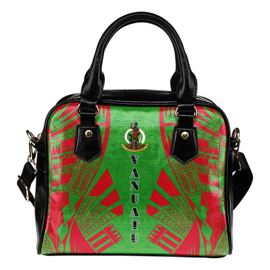 Vanuatu Shoulder Handbag - Polynesian Tattoo Flag