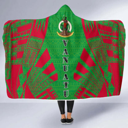 Vanuatu Hooded Blanket - Polynesian Tattoo Flag
