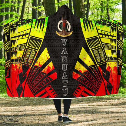 Vanuatu Hooded Blanket - Polynesian Tattoo Reggae