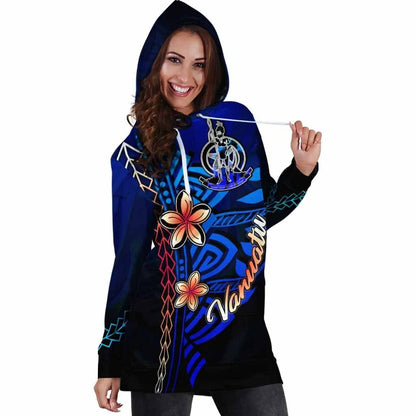 Vanuatu Hoodie Dress - Vintage Tribal Mountain