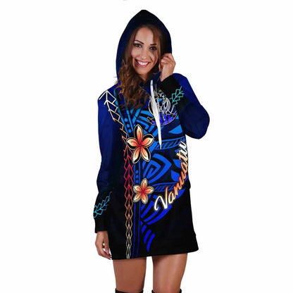 Vanuatu Hoodie Dress - Vintage Tribal Mountain