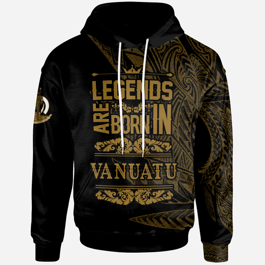 Vanuatu Hoodie - Legends Are Born In Gold Color