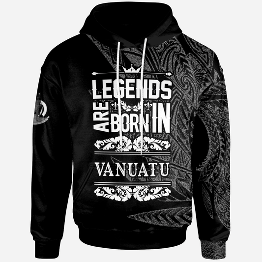 Vanuatu Hoodie - Legends Are Born In White Color