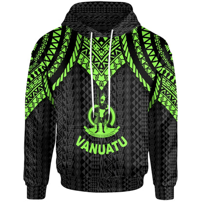 Vanuatu Hoodie - Polynesian Armor Style Green