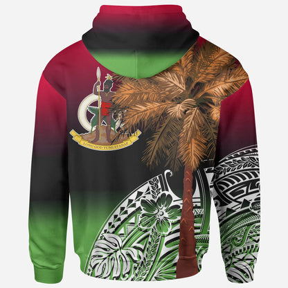 Vanuatu Hoodie Polynesian Palm Tree Flag