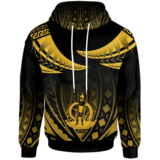 Vanuatu Hoodie - Polynesian Tribal Tattoo (Yellow)