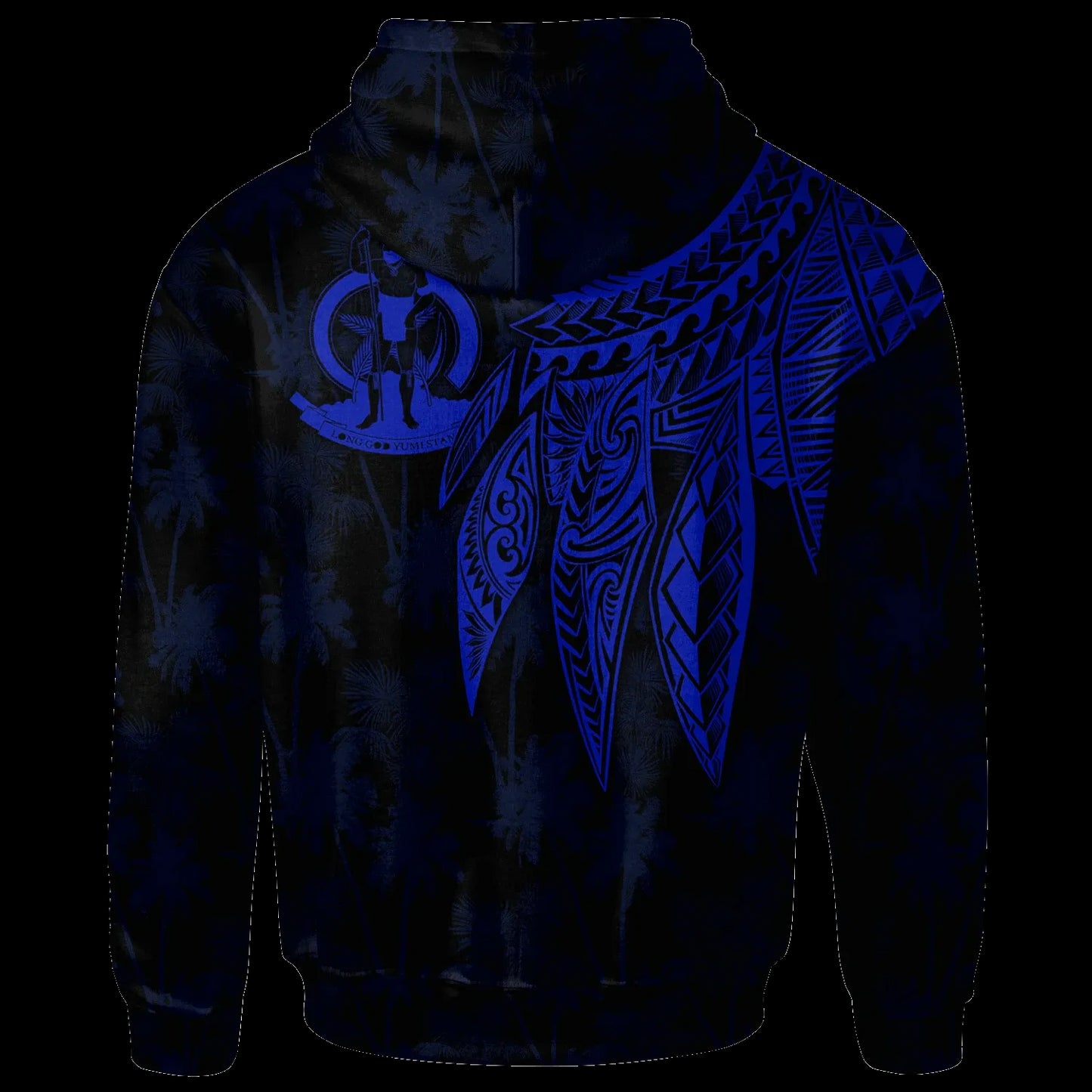 Vanuatu Hoodie - Polynesian Wings (Blue)