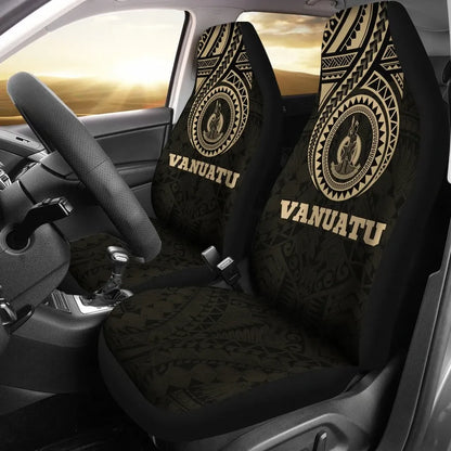 Vanuatu Car Seat Covers - Vanuatu Coat Of Arms Polynesian Tattoo