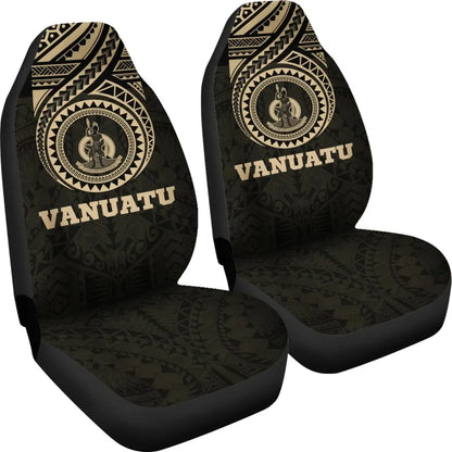 Vanuatu Car Seat Covers - Vanuatu Coat Of Arms Polynesian Tattoo