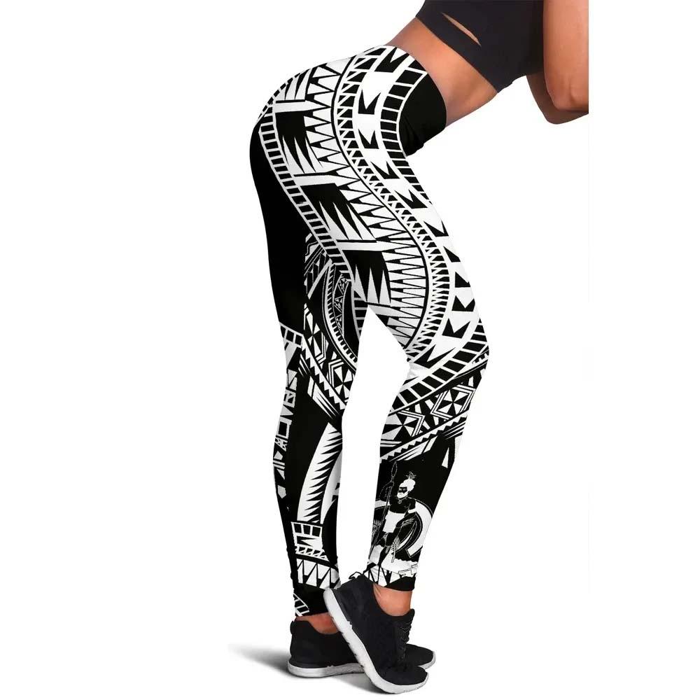 Vanuatu Legging Polynesian Pattern Black