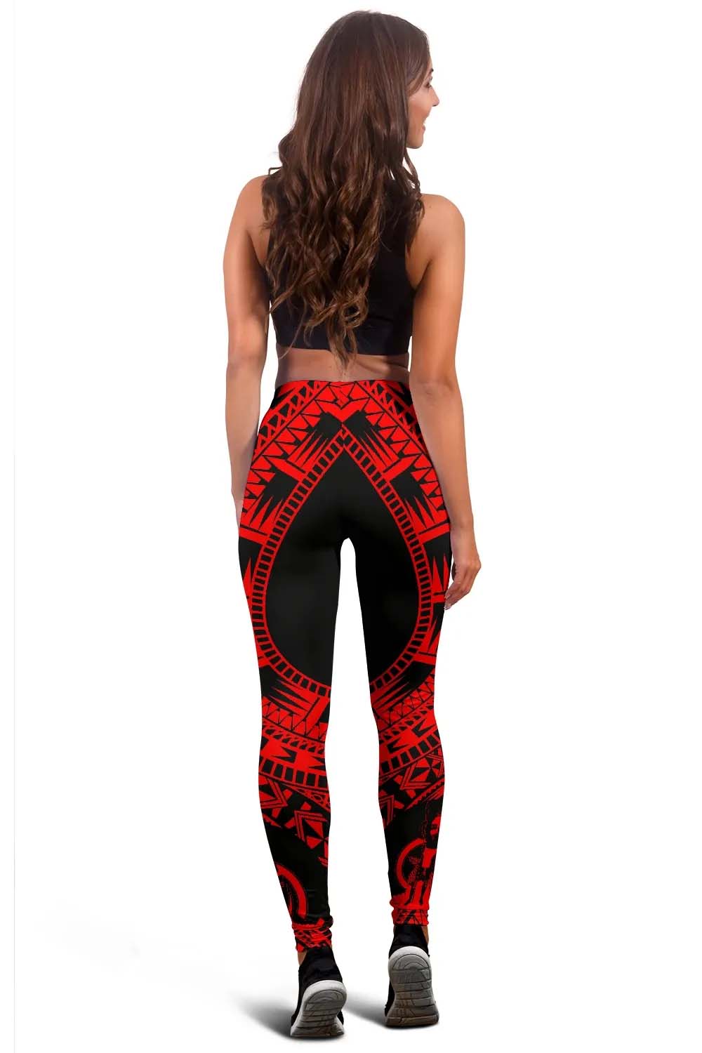 Vanuatu Legging Polynesian Pattern Red