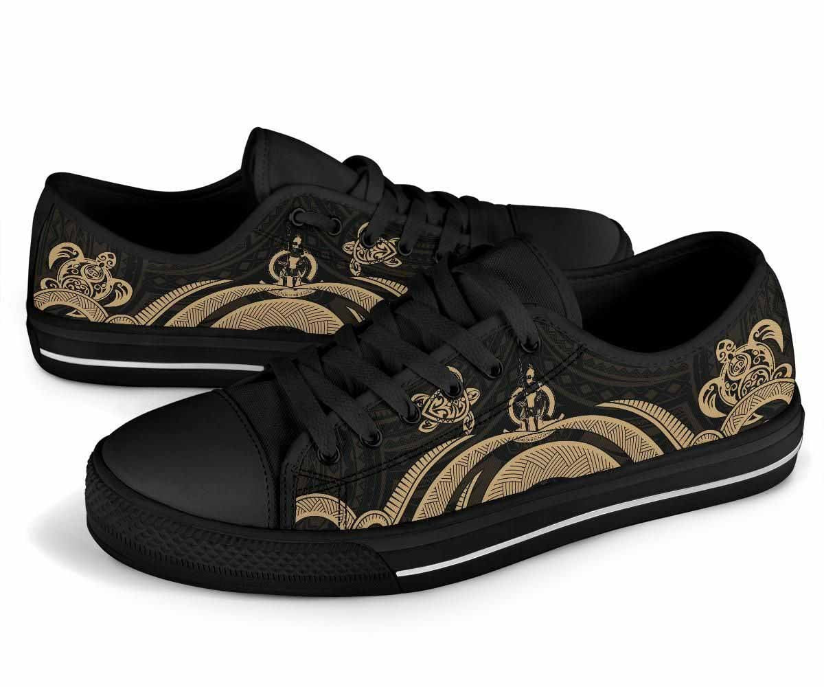 Vanuatu Low Top Canvas Shoes - Gold Tentacle Turtle