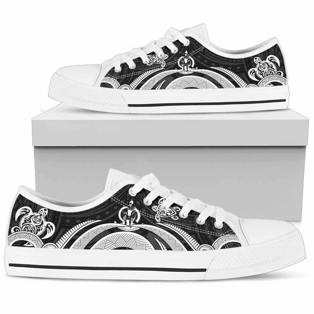 Vanuatu Low Top Canvas Shoes - White Tentacle Turtle