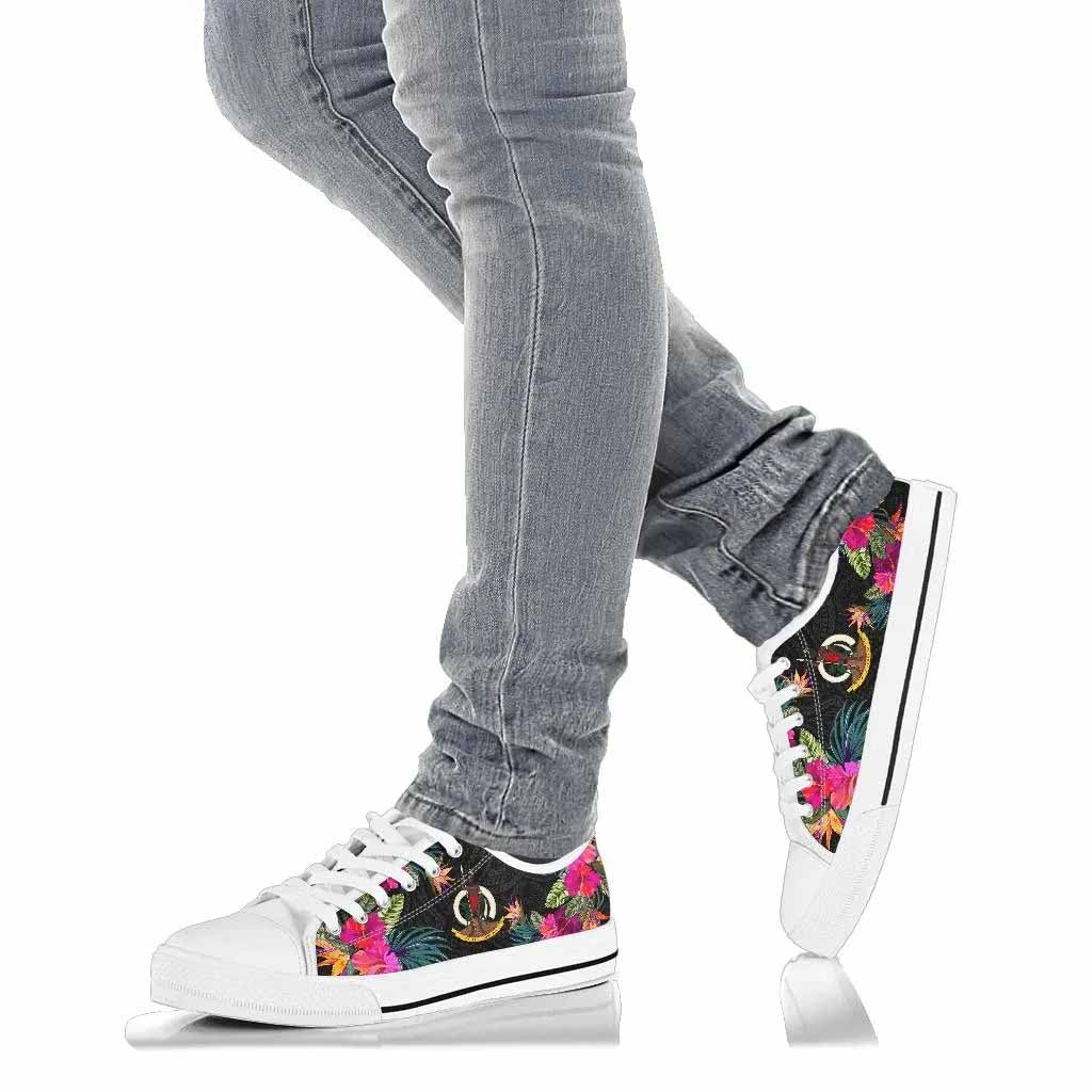 Vanuatu Low Top Shoes - Hibiscus Polynesian Pattern