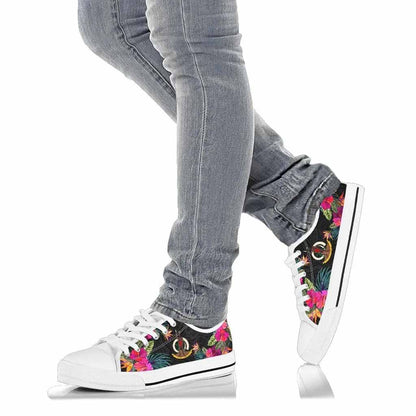 Vanuatu Low Top Shoes - Hibiscus Polynesian Pattern