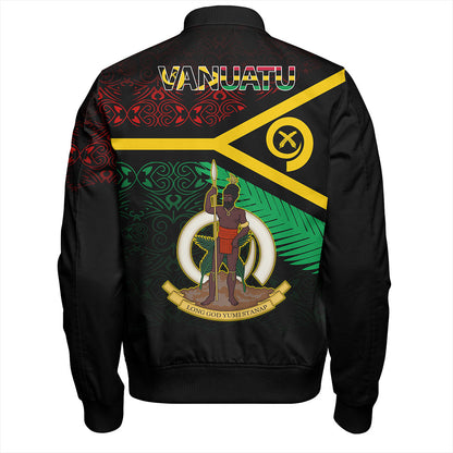 Vanuatu Bomber Jacket Melanesia Tribal Pattern