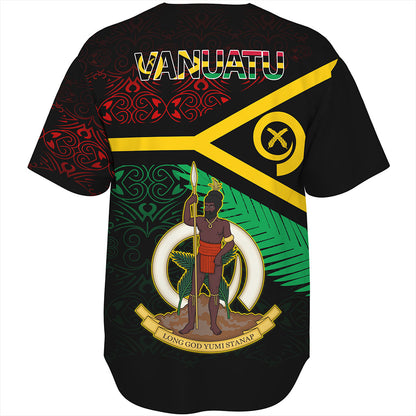 Vanuatu Baseball Shirt Melanesia Tribal Pattern