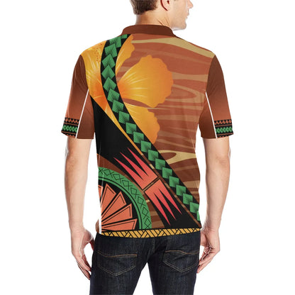 Tuvalu All Over Print Polo Shirt - Tuvalu Coat Of Arms Sport Style