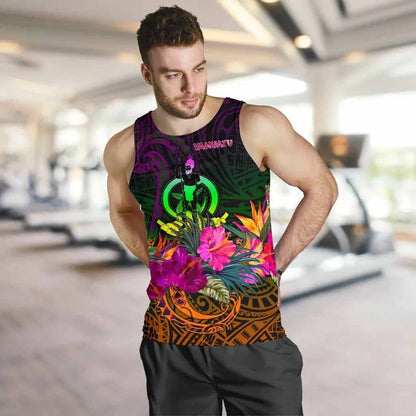 Vanuatu Men Tank Top - Summer Hibiscus
