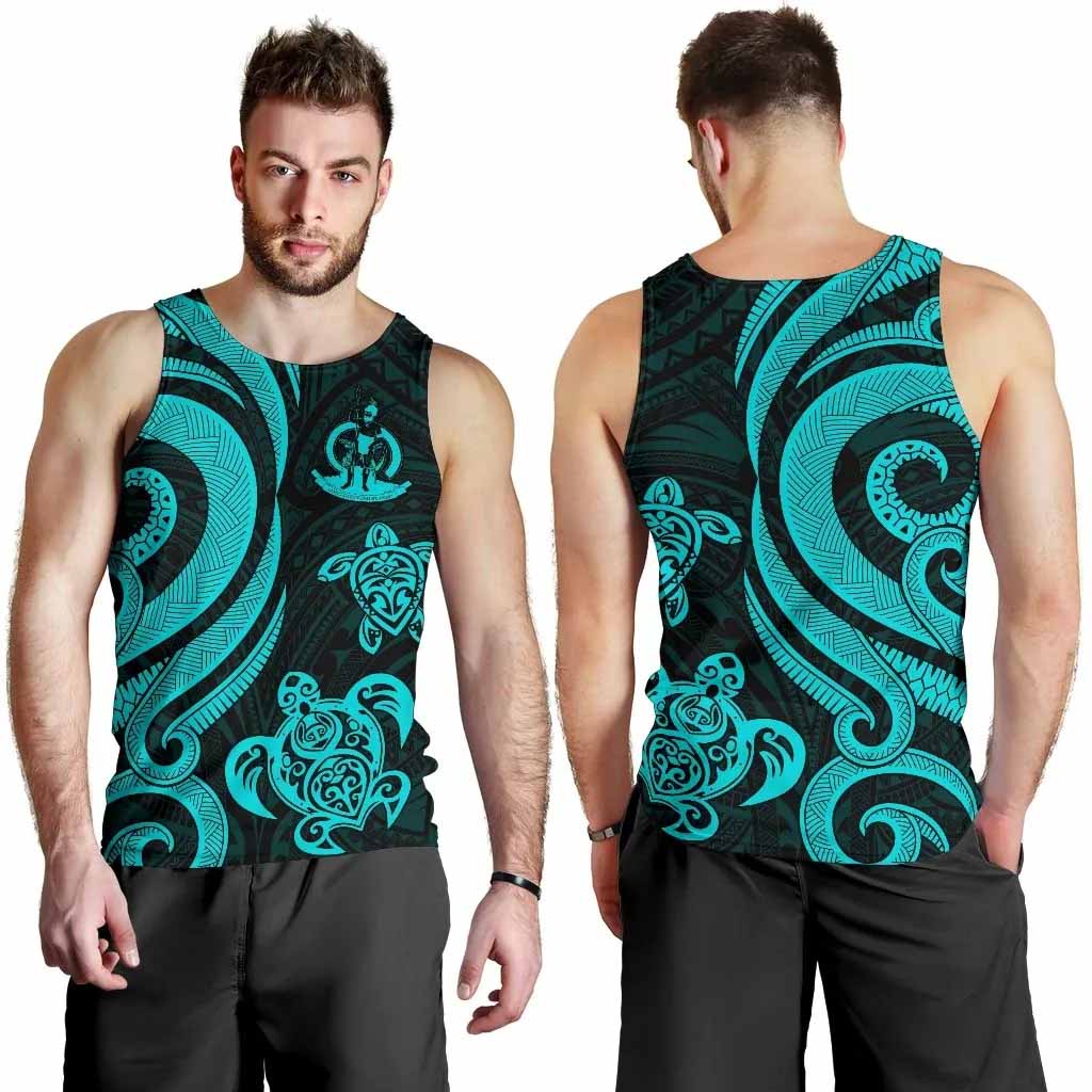 Vanuatu Men Tank Top - Turquoise Tentacle Turtle