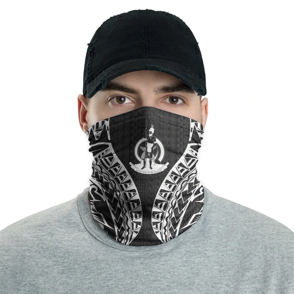 Vanuatu Neck Gaiter - Polynesian Pattern White