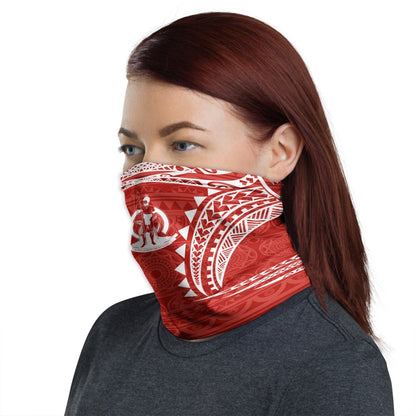 Vanuatu Neck Gaiter - Tribal Pattern Red