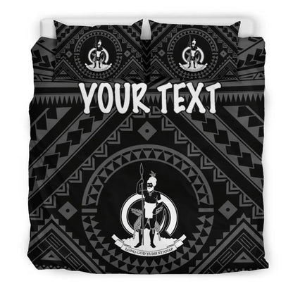 Vanuatu Personalised Bedding Set - Vanuatu Seal With Polynesian Tattoo Style