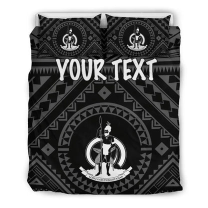 Vanuatu Personalised Bedding Set - Vanuatu Seal With Polynesian Tattoo Style
