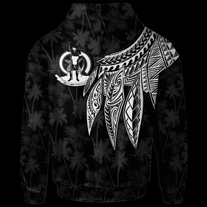 Vanuatu Personalised Hoodie - Polynesian Wings (White)