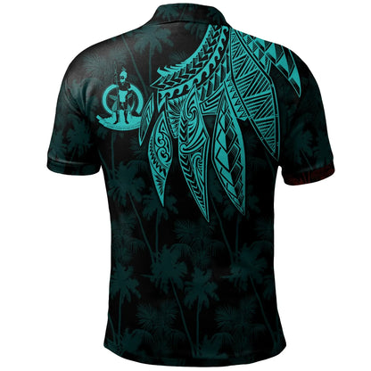 Vanuatu Personalised Polo - Polynesian Wings (Turquoise)