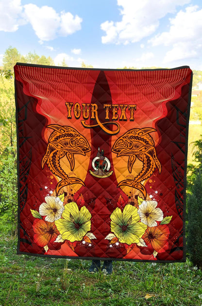 Vanuatu Personalised Premium Quilt - Tribal Tuna Fish