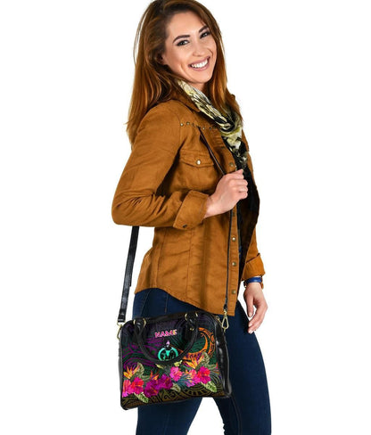 Vanuatu Personalised Shoulder Handbag - Summer Hibiscus