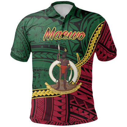 Vanuatu Polo Shirt - Maewo Seal Of Vanuatu Polynesian Patterns