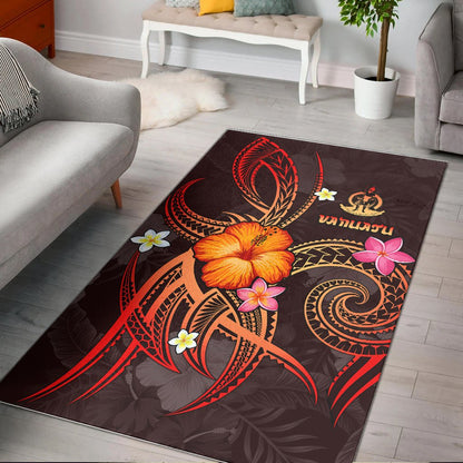 Vanuatu Polynesian Area Rug - Legend of Vanuatu (Red)