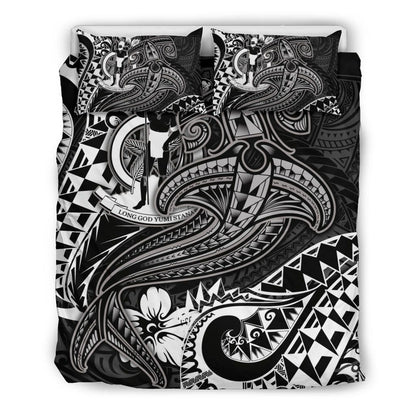 Vanuatu Polynesian Bedding Set -White Shark Polynesian Tattoo