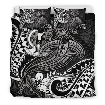 Vanuatu Polynesian Bedding Set -White Shark Polynesian Tattoo