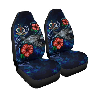 Vanuatu Polynesian Car Seat Covers - Blue Turtle Hibiscus