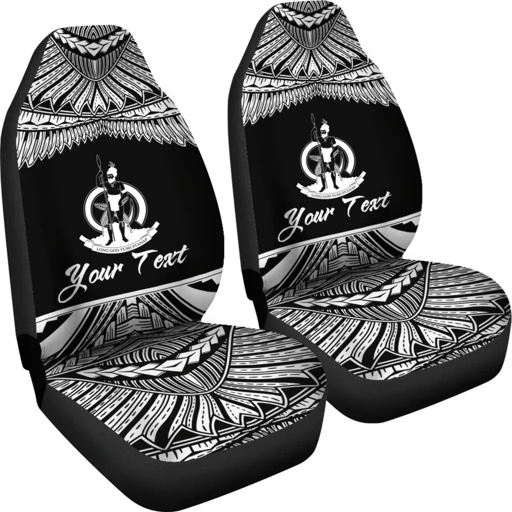 Vanuatu Polynesian Car Seat Covers - Pride White Version