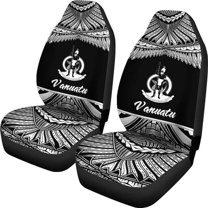 Vanuatu Polynesian Car Seat Covers - Pride White Version