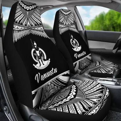 Vanuatu Polynesian Car Seat Covers - Pride White Version