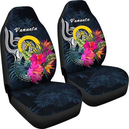 Vanuatu Polynesian Car Seat Covers - Tropical Flower