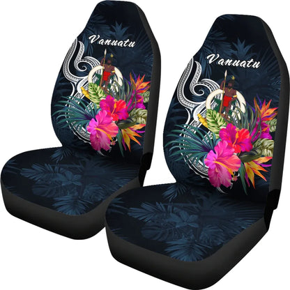 Vanuatu Polynesian Car Seat Covers - Tropical Flower