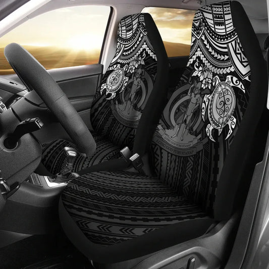 Vanuatu Car Seat Covers - Vanuatu Coat Of Arms White Turtle18