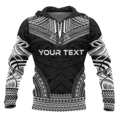 Vanuatu Polynesian Chief Custom Personalised Hoodie - Black Version