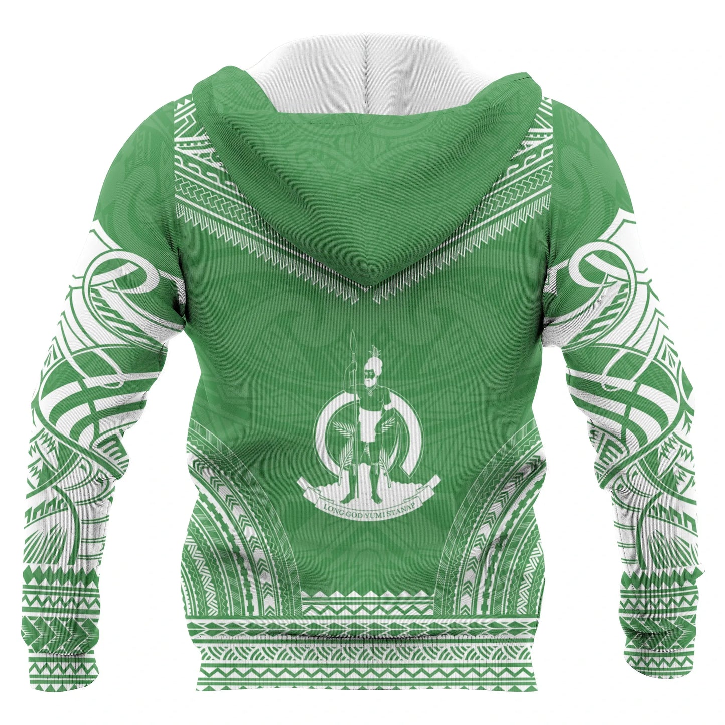 Vanuatu Polynesian Chief Custom Personalised Hoodie - Flag Version