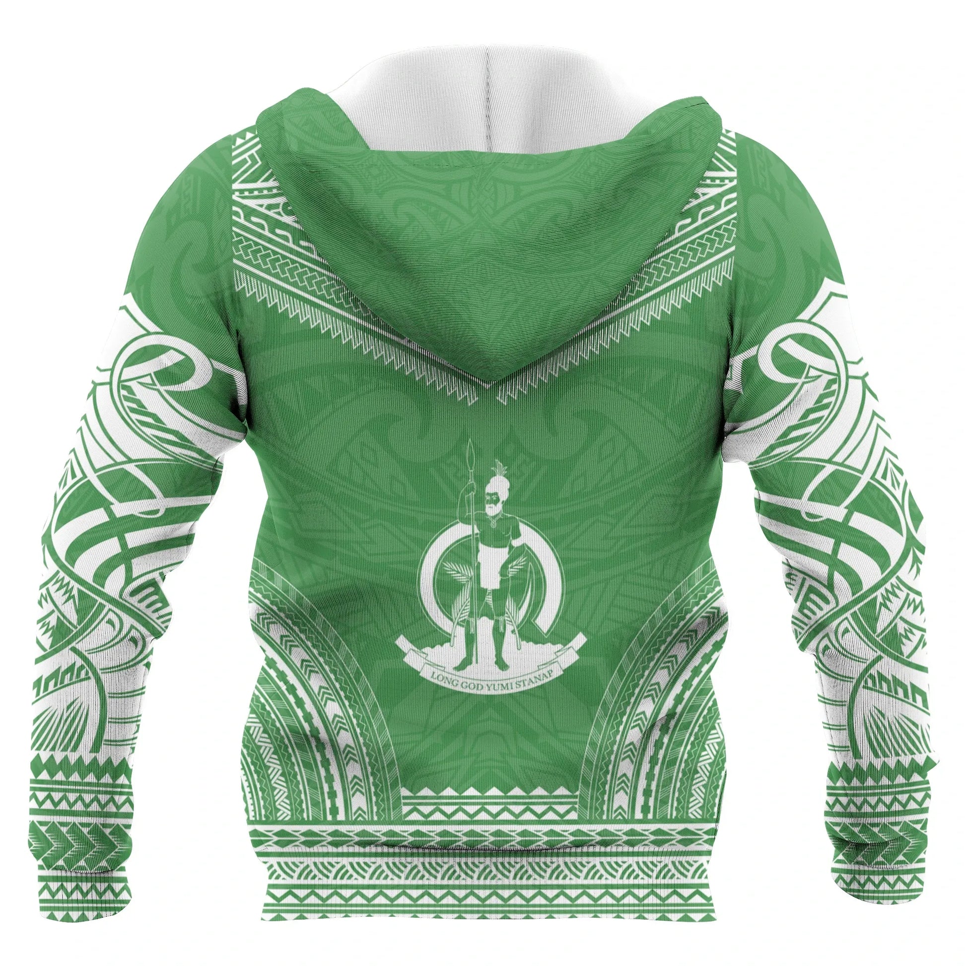 Vanuatu Polynesian Chief Custom Personalised Hoodie - Flag Version